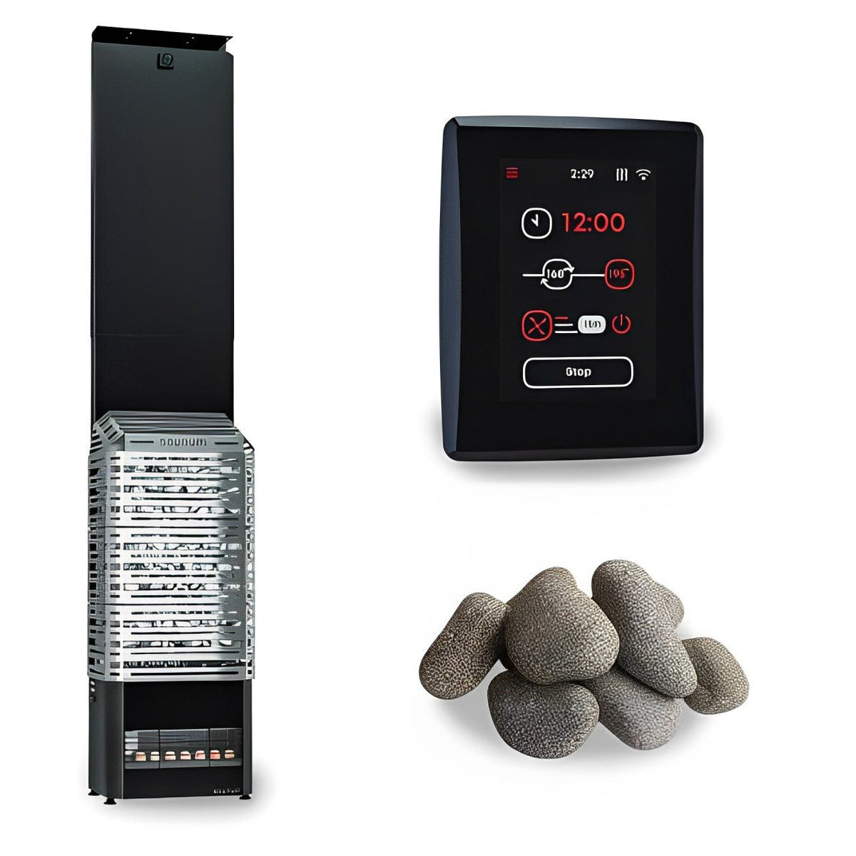 Saunum Air 7 SSB WiFi Sauna Heater - 6.4kW, 212-282 cu. ft. Sauna, Air Blending, Himalayan Salt