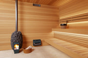 Saunum AirSolo Wall Sauna Heater: Adjustable 66.5"-90.5", Himalayan Salt Sphere Comfort