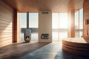Saunum AirSolo Wall Sauna Heater: Adjustable 66.5"-90.5", Himalayan Salt Sphere Comfort image 7