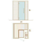Auroom Baia 2-Person Traditional Sauna Kit w/ Aspen Wood image 5