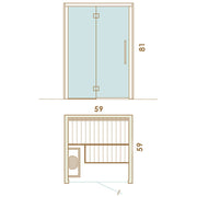 Auroom Cala Glass 4-Person Traditional Sauna Kit w/ Aspen Wood image 5