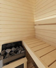 Auroom Cala Glass Mini 1-Person Traditional Sauna Kit w/ Aspen Wood image 4
