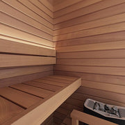 Auroom Cala Glass Mini 1-Person Traditional Sauna Kit w/ Thermo-Aspen Wood image 4