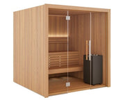 Auroom Libera Glass 6-Person Traditional Sauna Kit image 3