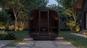 Leil Saunas Black Cube Premium - 4 Person Outdoor Traditional Sauna Kit