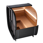 Leil Saunas Black Cube Classic - 4 Person Outdoor Traditional Sauna Kit image 18