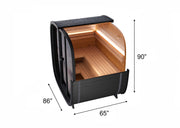 Leil Saunas Black Cube Classic - 4 Person Outdoor Traditional Sauna Kit image 12