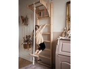 BenchK 112 + A204 - Wall Bars Swedish Ladder Solid Beech Wood Gymnastic Ladder with Adjustable Desk & Rings image 17