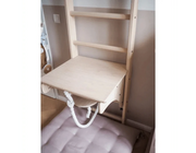 BenchK 112 + A204 - Wall Bars Swedish Ladder Solid Beech Wood Gymnastic Ladder with Adjustable Desk & Rings image 15