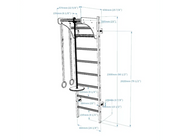 BenchK 211B + A076 Wall Bars Swedish Ladder for Kids with Pull-Up Bar, Gymnastic Rings, and Swing image 11