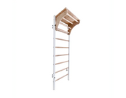 BenchK 212 Gymnastic Wall Bars Swedish Ladder - Durable Steel & Beech Wood, High Load Capacity 150 kg, Wall-Mounted Home…