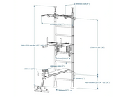 BenchK 523B Wall Bars Swedish Ladder with Bench, Pull-Up & Dip Bars, Compact Beech Wood & Steel Design image 23