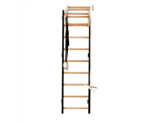 BenchK Series 7 711B Wall Bars Swedish Ladder With A076 Accessories - Multifunctional Home Gym Equipment