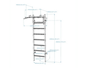 BenchK 231 Wall Bars Swedish Ladder - Space-Efficient Beech Wood & Steel Fitness Ladder with Adjustable Pull-Up Bar image 7