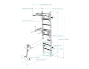 BenchK 233B Wall Bars Swedish Ladder - Versatile Home Gym System with Adjustable Pull-Up Bar and Dip Station image 4