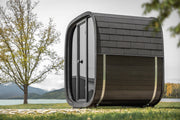 Leil Saunas Black Cube Classic - 4 Person Outdoor Traditional Sauna Kit image 8