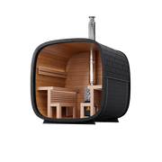 Leil Saunas Black Cube Comfort - 6 Person Outdoor Traditional Sauna Kit image 13