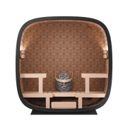 Leil Saunas Black Cube Premium - 4 Person Outdoor Traditional Sauna Kit image 6