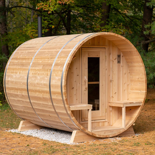 Dundalk LeisureCraft CT Serenity 5 Person Traditional Outdoor Barrel Sauna