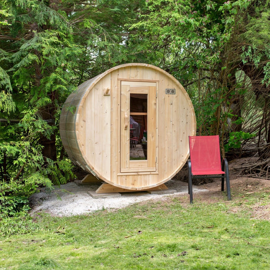 Dundalk LeisureCraft CT Harmony 2-4 Person Traditional Outdoor Barrel Sauna