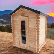Dundalk LeisureCraft CT Granby 2-3 Person Traditional Outdoor Cabin Sauna image 2