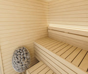 Auroom Cala Glass 4-Person Traditional Sauna Kit w/ Aspen Wood image 2