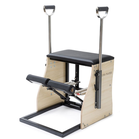 Elina Pilates 4-Position Combo Chair with Adjustable Handles & Non-Slip Leather Seat