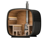Leil Saunas Black Cube Comfort - 6 Person Outdoor Traditional Sauna Kit image 26