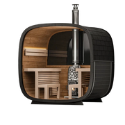 Leil Saunas Black Cube Comfort - 6 Person Outdoor Traditional Sauna Kit image 28