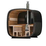 Leil Saunas Black Cube Comfort - 6 Person Outdoor Traditional Sauna Kit image 29