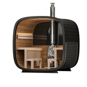 Leil Saunas Black Cube Comfort - 6 Person Outdoor Traditional Sauna Kit image 30