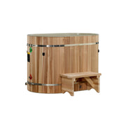 Dynamic Cold Plunge Therapy Oval Barrel Cold Plunge Tub (50-P) Pacific Cedar - 3/4 IN-OUT without Motor | Chiller Not…
