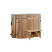 Dynamic Cold Plunge Therapy Oval Barrel Cold Plunge Tub (50-P) Pacific Cedar - 3/4 IN-OUT without Motor | Chiller Not…
