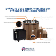 Dynamic Cold Therapy Barrel 304 Stainless Steel Cold Plunge image 5