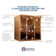 Dynamic Monaco 6-person Ultra Low EMF FAR Infrared SaunaGolden Designs Toledo 6 Person Full Spectrum Hybrid Sauna image 5