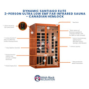 Dynamic Santiago Elite 2-Person Ultra Low EMF FAR Infrared Sauna - Canadian Hemlock image 5