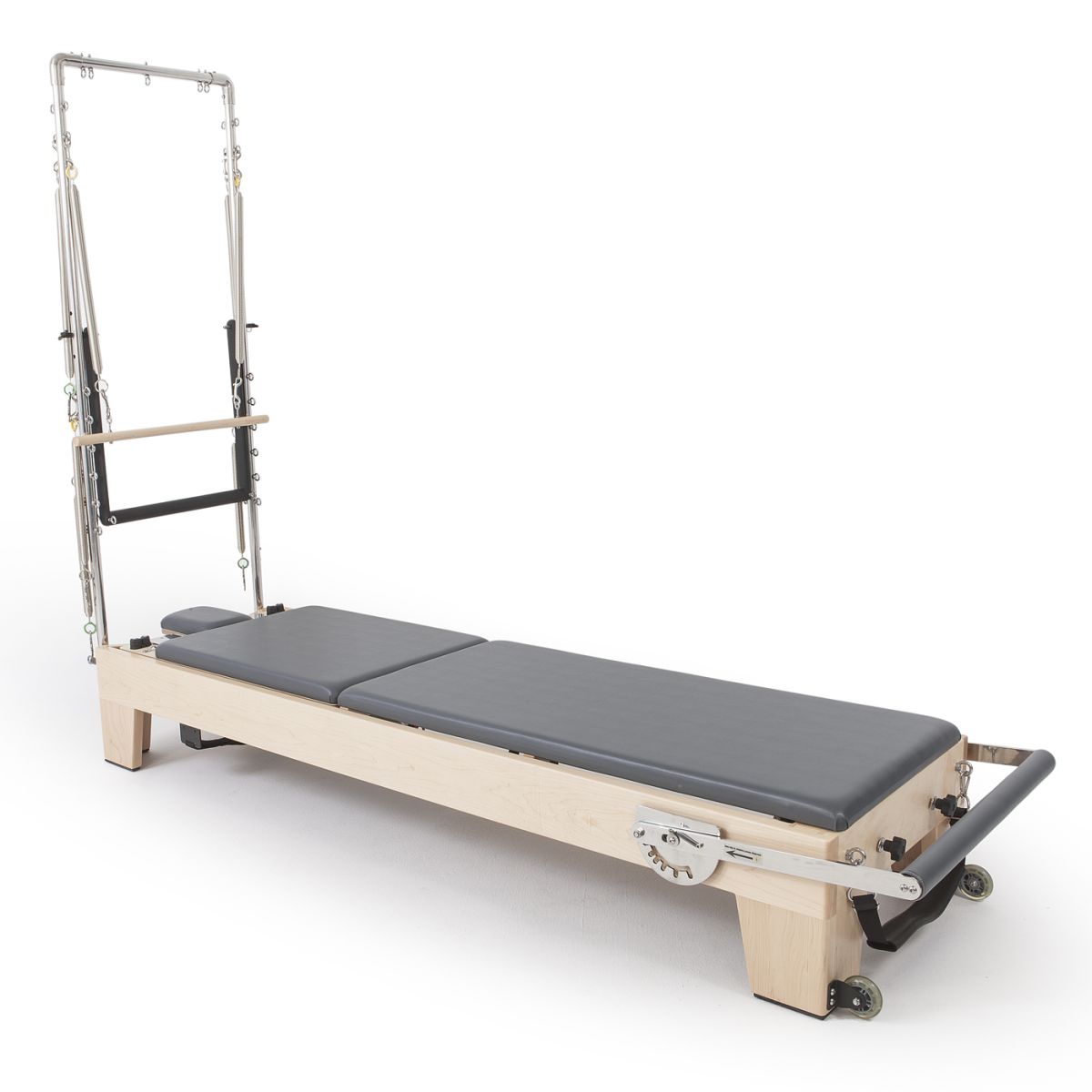 Elina Pilates Elite Cadillac Style Reformer Bundle with Half-Trapeze Tower, Jump Board & Custom Upholstery