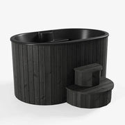SaunaLife Model S2B 2-Person Hot and Cold Immersion Tub in Black