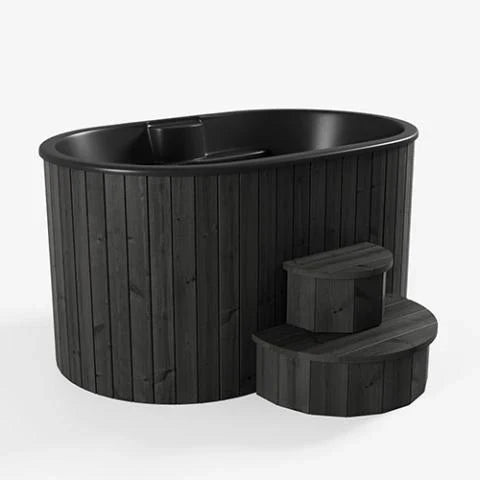 SaunaLife Model S2B 2-Person Hot and Cold Immersion Tub in Black