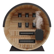 Finnmark 4 Person FD-7 Traditional-Infrared Hybrid Barrel Sauna image 2