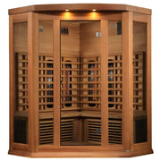 Maxxus 3-Person Corner Full Spectrum Infrared Sauna - Canadian Red Cedar image 3