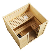 SaunaLife G2 4 Person Outdoor Traditional Sauna - Durable 1.65" Thick Spruce, Versatile Heating, DIY Installation image 5