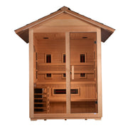 Golden Designs Carinthia 3 Person Hybrid (PureTech Full Spectrum IR or Traditional Stove) Outdoor Sauna (GDI-8123-01) image 2