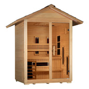Golden Designs Carinthia 3 Person Hybrid (PureTech Full Spectrum IR or Traditional Stove) Outdoor Sauna (GDI-8123-01) image 3