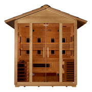 Golden Designs Gargellen 5 Person Hybrid (PureTech Full Spectrum IR or Traditional Stove) Outdoor Sauna (GDI-8125-01)
