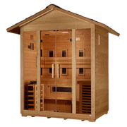 Golden Designs Gargellen 5 Person Hybrid (PureTech Full Spectrum IR or Traditional Stove) Outdoor Sauna (GDI-8125-01) image 3