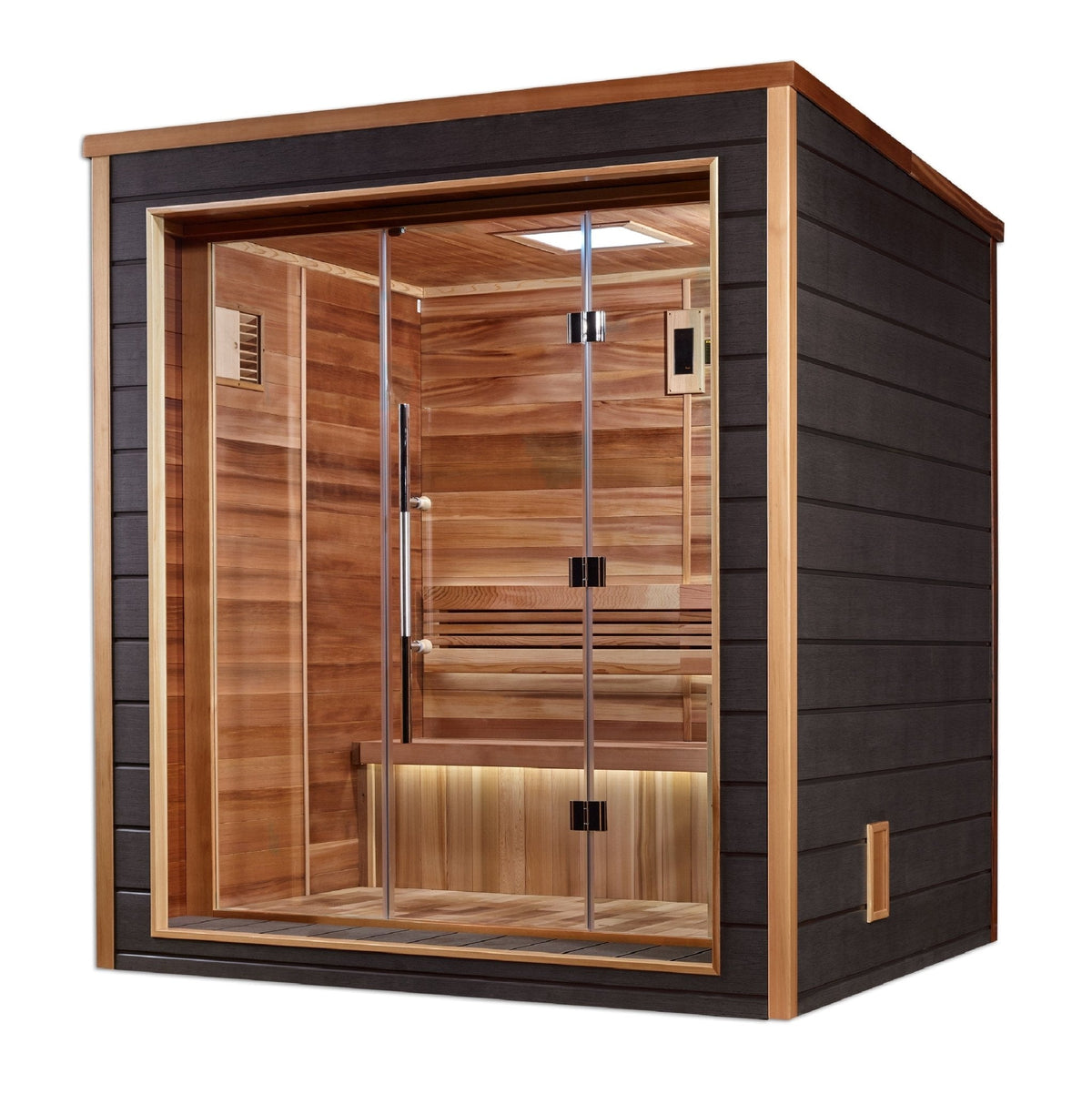 Golden Designs Drammen 3 Person Outdoor-Indoor Traditional Sauna (GDI-8023-01)