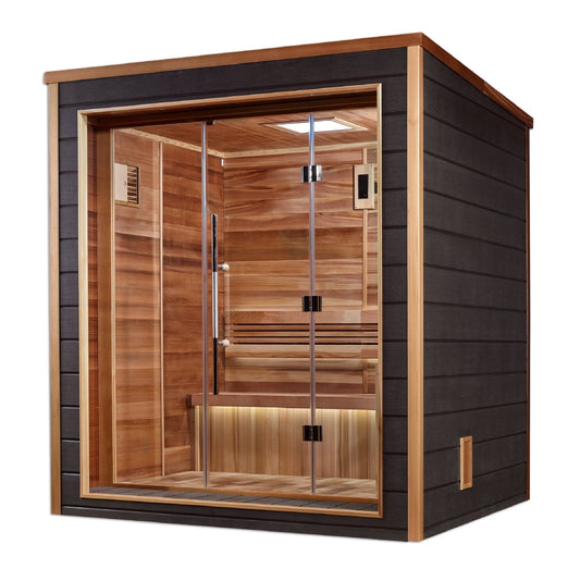 Golden Designs Drammen 3 Person Outdoor-Indoor Traditional Sauna (GDI-8203-01)