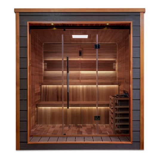 Golden Designs Bergen 6 Person Outdoor-Indoor Traditional Sauna (GDI-8206-01)