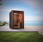 Golden Designs Nora 2 Person Outdoor-Indoor PureTech Hybrid Full Spectrum Sauna (GDI-8222-01) image 2